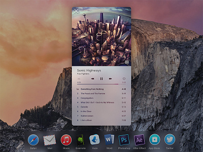 iOSX for iPad 12" - minimized Music Player