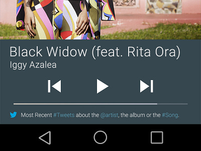 Material Design - Music Player with Twitter