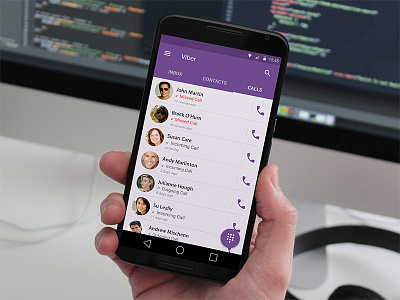 Viber Redesigned - Calls material design redesign viber