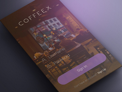 COFFEEX Login Screen