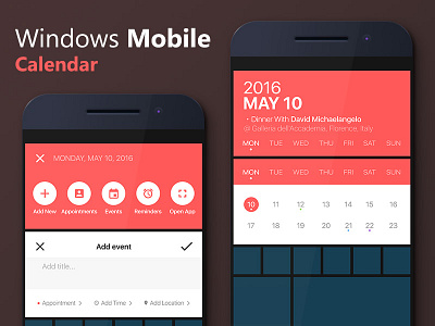 How Windows Mobile should have been - Calendar