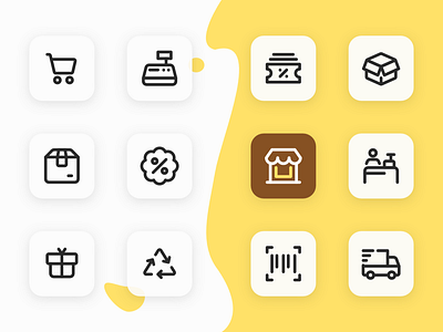 Shopping and Delivery Demo Pack affinity designer app icon icon design icon set iconography icons minimal ui ui design vector vector illustration web