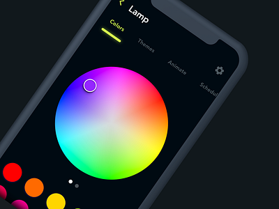 Smart Home App UI - Accessory Controls for Smart Light 💡 dark ui mobile design mobile ui smart home ui design