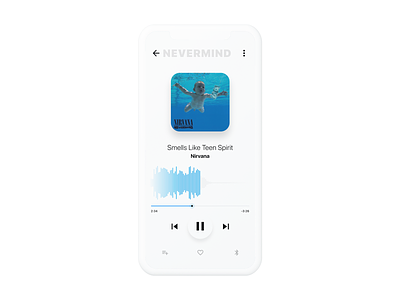 Music Player App UI app design mobile mobile design music player ui uiux white