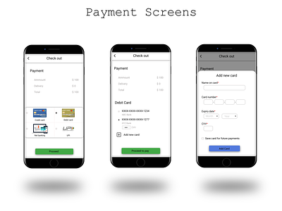 Payment Screens app app design challenge design minimal ui uidesign uidesigner uiux web