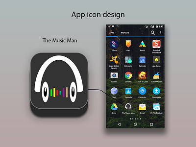 App Icon Design-The Music Man