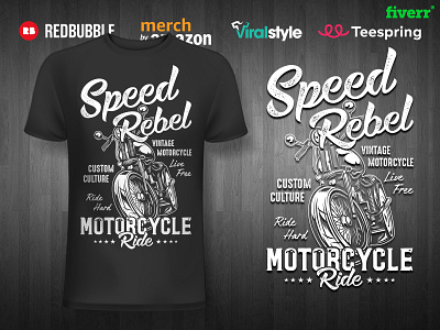 Motorcycle T-shirt Design for Bikers
