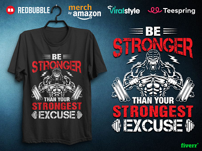 Fitness T-shirt for Gym Use - Workout tee amazon fitness tee bodybuilder bodybuilding bodybuilding t shirt crossfit design fitness fitness t shirt design gym gym motivational quote gym t shirt design illustration merch t shirt t shirt design t shirt designer tshirt vector workout workout tee