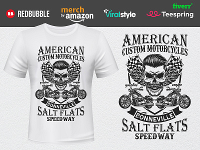 American Motorcycle T-shirt Design