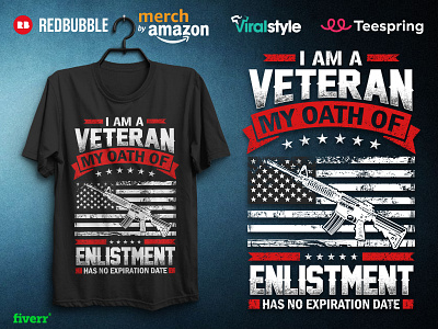 American veteran t-shirt design for US military/army