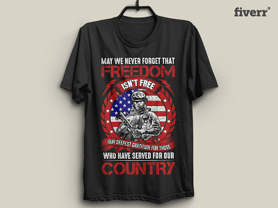 American veteran t-shirt design for army