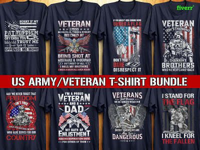 American Army/Veteran T-shirt bundle