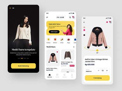 FLASH - Fashion Store Mobile App clean design fashion fashionstore marketplace odamachallenge01 uidesign user interface