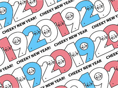 Happy New Year 2019! 2019 character character design design graphic design happynewyear icon illustration pattern typography