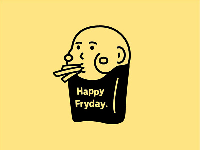 Happy Fryday! branding character character design cute design graphic design illustration logo