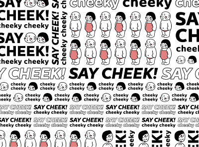 Say Cheek! branding character character design cute design graphic design illustration logo pattern typography