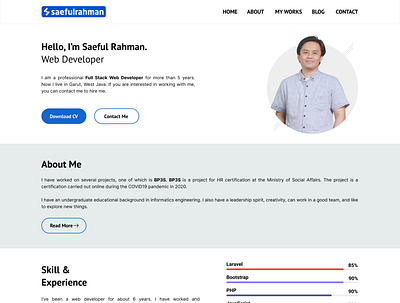 Landing Page landing page portfolio web developer