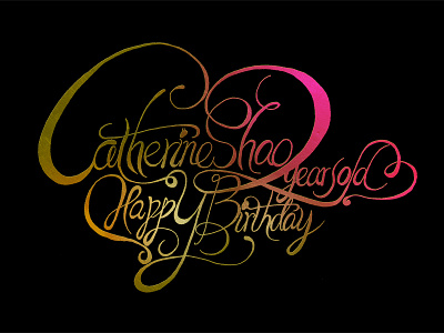 Jiayin Birthday Final art birthday celebration happy t shirt typo typography