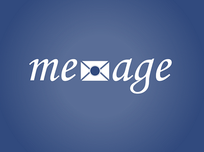 message blue branding design facebook illustraion letter logo message send text