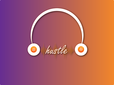 hustle music app app colors design gredient headphones hustle illustraion listen music music app reflection text vector