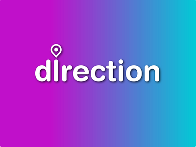 DIRECTION app design destination direction find gps gps app gredient illustraion logo way where