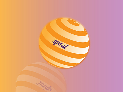 spiral blur branding circle gredient illustration logo mix orange reflection round shadow spiral text vector white