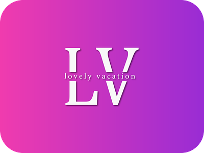 LV travel app abbreviation app design gredient holiday illustraion letters light logo lovely pink purple shadow text travel travel app vacation vector
