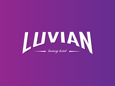 LUVIAN HOTEL LOGO check in design expensive gredient hotel hotel logo illustration logo luxury money purple reflection shadows stay text travel