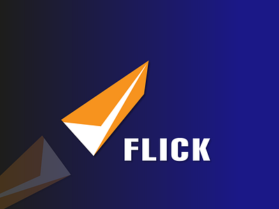 FLICK APP action app capital letters click download flick gredient illustraion logo message mobile app reflection send shadow text vector