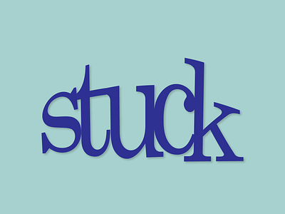 STUCK TEXT 3d branding illustraion illustration logo text vector