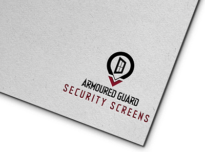 security screens logo branding guard illustraion location logo logo text marron mock up paper safe screens security shape signature text vector website window
