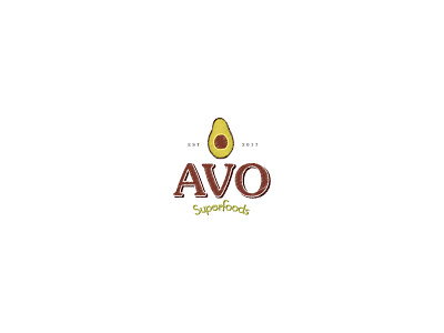 Avo Superfoods avo avocados company creative font food fruit healthy icon illustration logo super superfood vector
