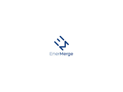 EnerMerge app company creative design font icon illustration logo rounded font vector