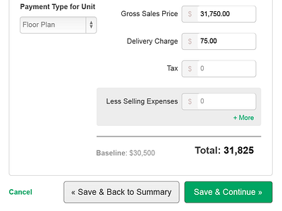 Vehicle Sales Payment ecommerce form payment responsive ux