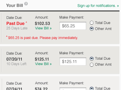 E-Bill Payment Form account management bill form payment