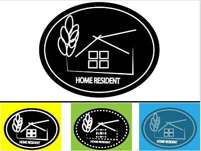 home resident architecture building business company concept construction design estate home house icon illustration logo property real residence roof sign symbol vector