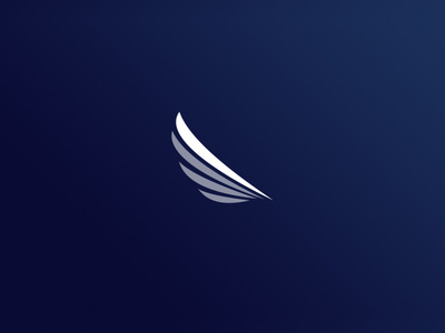 Wing logo by Oleg on Dribbble