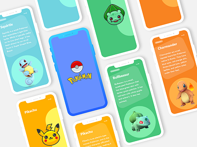 PokeMon Detail App design app design card design kids app mobile app design mobileapp pokemon pokemon go