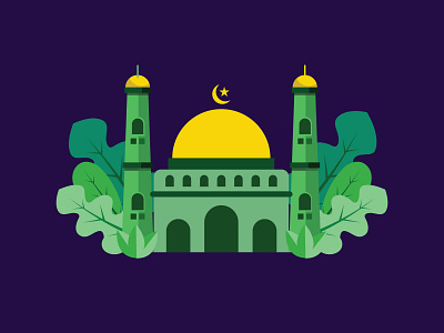 Ramadhan design flat illustration vector