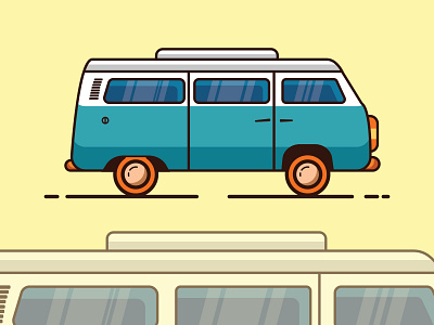 Volkswagen design flat illustration vector