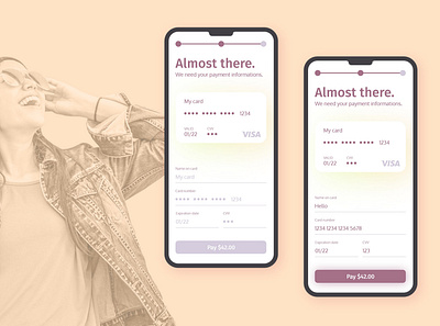 DailyUI 002 - Credit Card Checkout mobile prototyping ui ux web webdesign