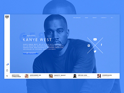 XOXO - Mode Website Concept art direction blue design digital follower mode page ui web webdesign website wishlist