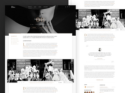 Dior - Blog redesign Concept blog brand bw clean dior interface luxe minimal ui ux website