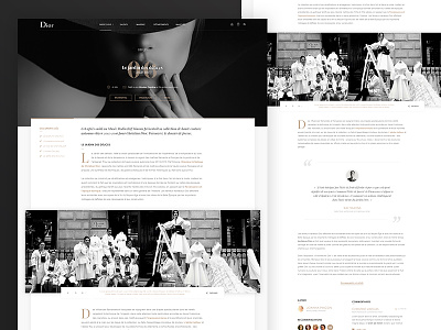 Dior - Blog redesign Concept