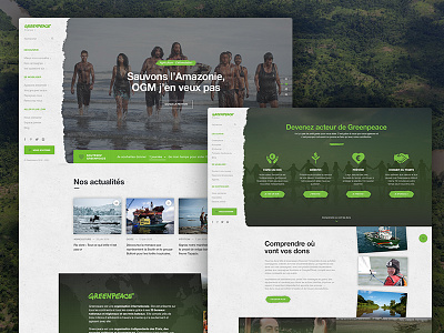 Greenpeace - Website redesign clean design green greenpeace interface navigation redesign sidebar ui ux web website
