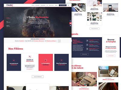 L'École Multimedia - Website art brand design digital french identity interaction layout school web website