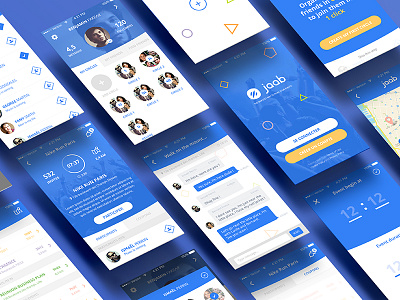 Jaab - Mobile App app application blue design events jaab mobile mobile app service shapes startup ui