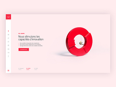 Homepage 3d clean colors consulting corporate data dataviz elegant infographics pastel red