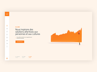 Homepage 3d clean colors consulting corporate data dataviz elegant infographics orange pastel