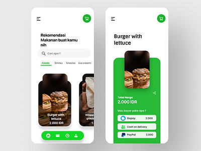 Food App app design ui ux web